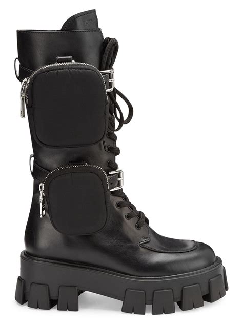 combat boot prada